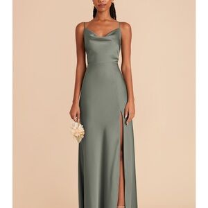 Birdy Grey Lisa Dress Matte Satin Sea Glass